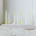 Flacher DIY Kerzenhalter für gedrehte und gebogene Kerzen